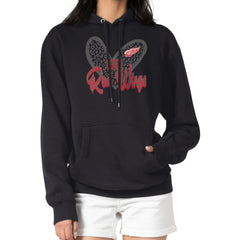 Detroit Red Wings G-III 4Her by Carl Banks Women's Animal Print Heart Fleece Pullover Hoodie - Black Hoodies
