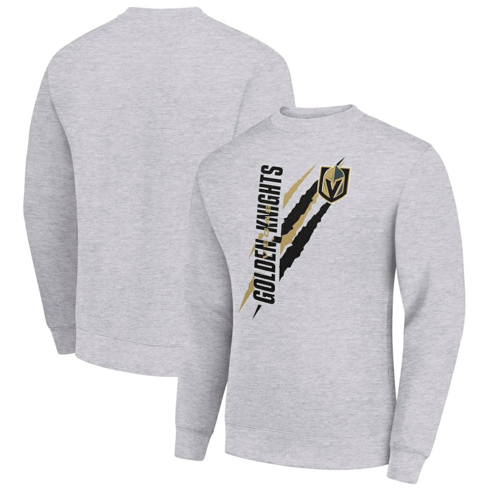 Vegas Golden Knights Starter Color Scratch Pullover Sweatshirt - Heather Gray Sweatshirts