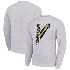 Vegas Golden Knights Starter Color Scratch Pullover Sweatshirt - Heather Gray Sweatshirts