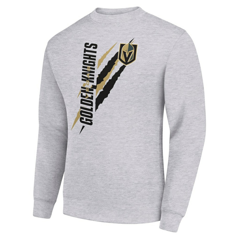 Vegas Golden Knights Starter Color Scratch Pullover Sweatshirt - Heather Gray Sweatshirts