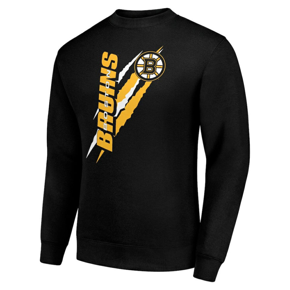 Boston Bruins Starter Color Scratch Pullover Sweatshirt - Black Sweatshirts