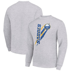 Buffalo Sabres Starter Color Scratch Pullover Sweatshirt - Heather Gray Sweatshirts