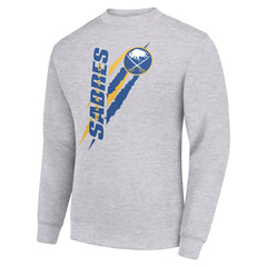 Buffalo Sabres Starter Color Scratch Pullover Sweatshirt - Heather Gray Sweatshirts