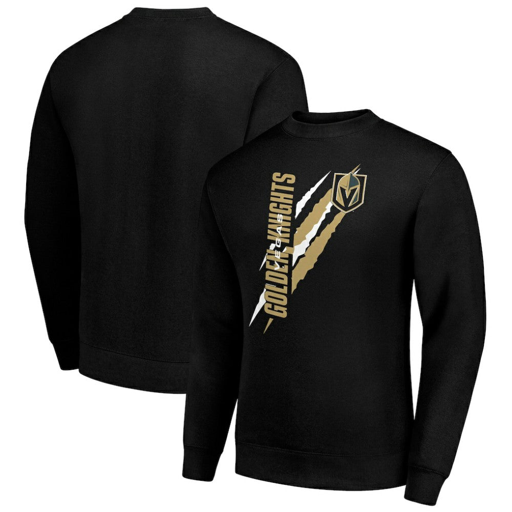Vegas Golden Knights Starter Color Scratch Pullover Sweatshirt - Black Sweatshirts