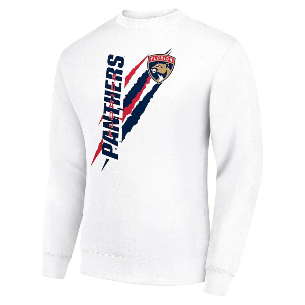 Florida Panthers Starter Color Scratch Pullover Sweatshirt - White Sweatshirts