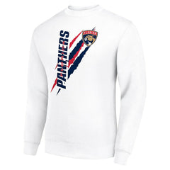 Florida Panthers Starter Color Scratch Pullover Sweatshirt - White Sweatshirts