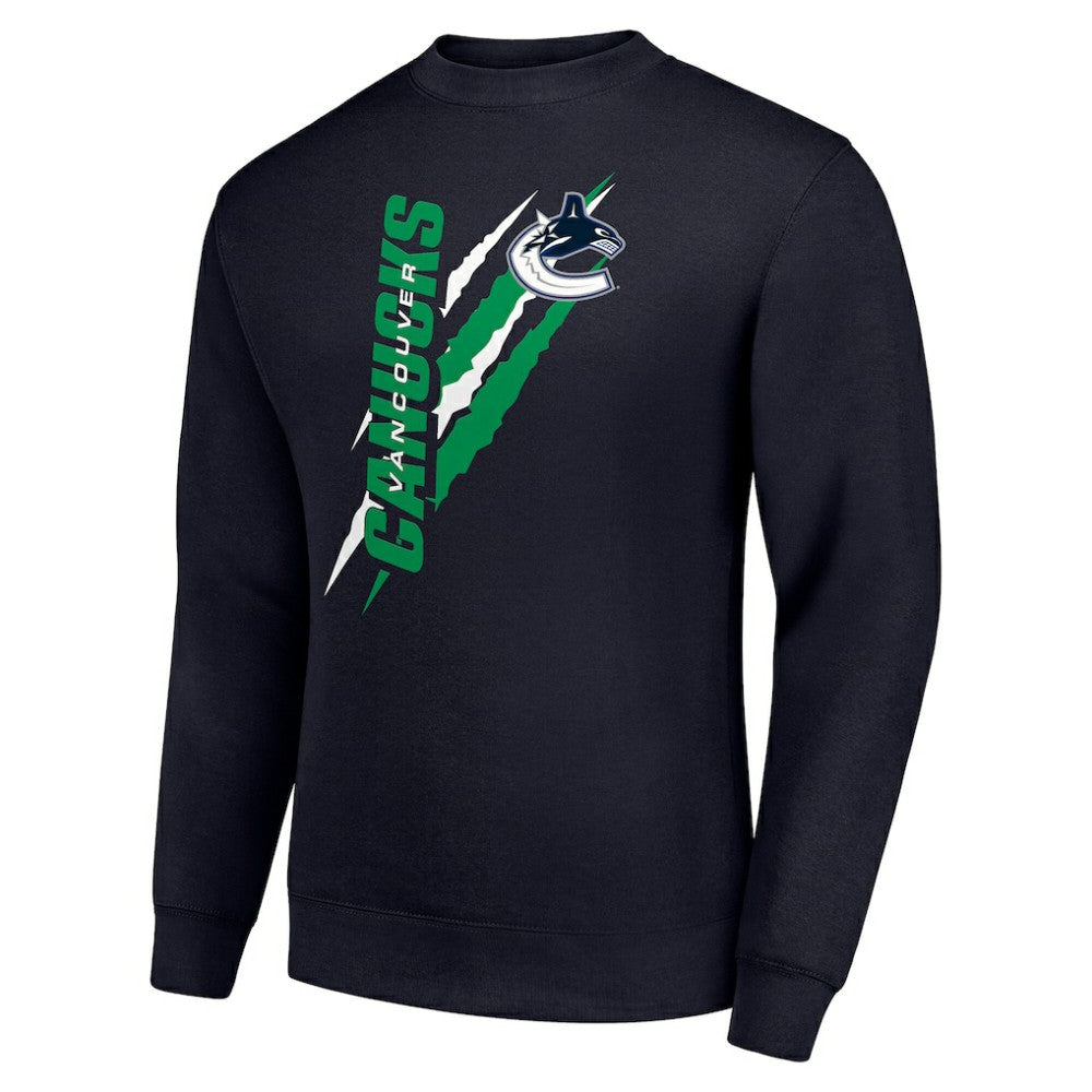 Vancouver Canucks Starter Color Scratch Pullover Sweatshirt - Navy Sweatshirts