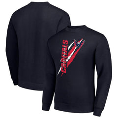 Washington Capitals Starter Color Scratch Pullover Sweatshirt - Navy Sweatshirts