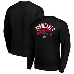 Carolina Hurricanes Starter Stick And Puck Logo Fleece Pullover Sweatshirt - Black Sweatshirts