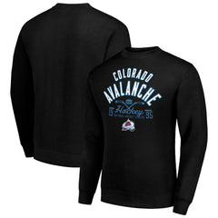 Colorado Avalanche Starter Stick And Puck Logo Fleece Pullover Sweatshirt - Black Sweatshirts