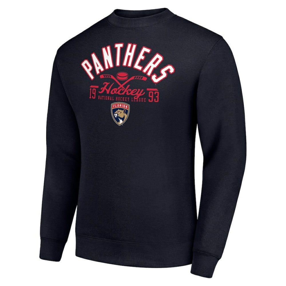 Florida Panthers Starter Stick And Puck Logo Fleece Pullover Sweatshirt - Navy Sweatshirts