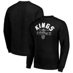 Los Angeles Kings Starter Stick And Puck Logo Fleece Pullover Sweatshirt - Black Sweatshirts