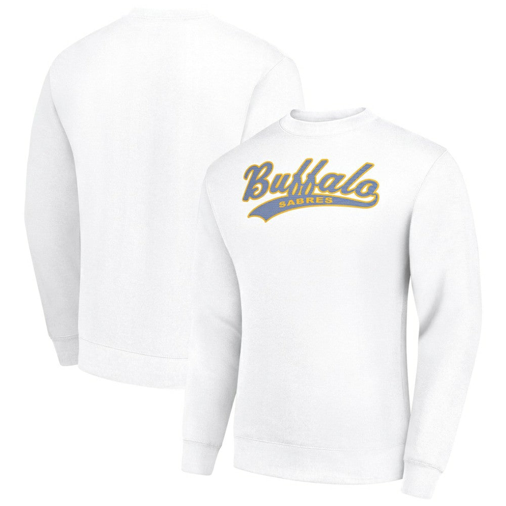Buffalo Sabres Starter  Tailsweep City Pullover Sweatshirt - White Sweatshirts