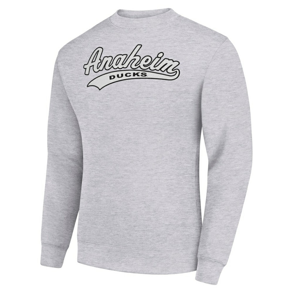 Anaheim Ducks Starter  Tailsweep City Pullover Sweatshirt - Heather Gray Sweatshirts