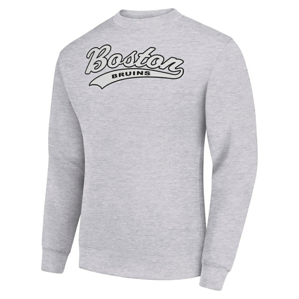 Boston Bruins Starter  Tailsweep City Pullover Sweatshirt - Heather Gray Sweatshirts