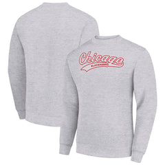 Chicago Blackhawks Starter  Tailsweep City Pullover Sweatshirt - Heather Gray Sweatshirts