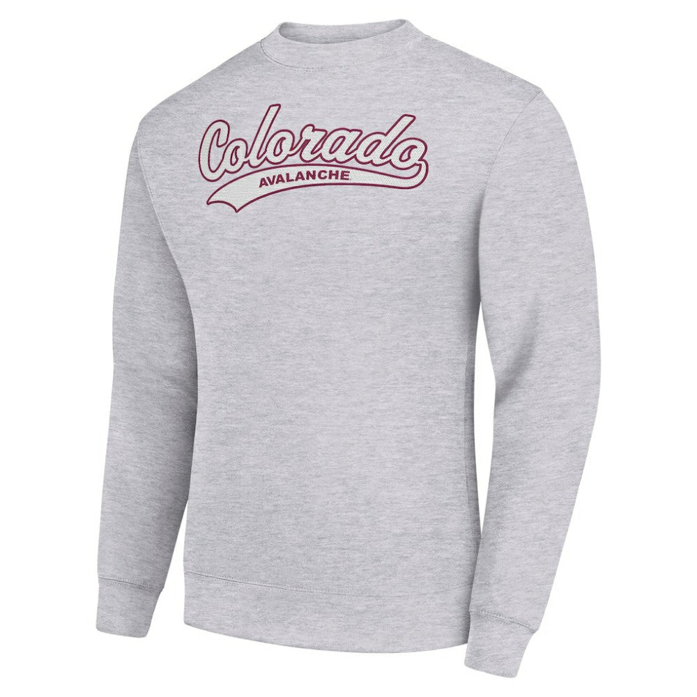 Colorado Avalanche Starter  Tailsweep City Pullover Sweatshirt - Heather Gray Sweatshirts
