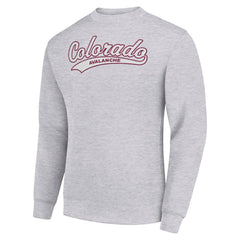 Colorado Avalanche Starter  Tailsweep City Pullover Sweatshirt - Heather Gray Sweatshirts