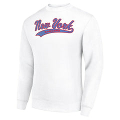 New York Rangers Starter  Tailsweep City Pullover Sweatshirt - White Sweatshirts