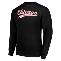 Chicago Blackhawks Starter  Tailsweep City Pullover Sweatshirt - Black Sweatshirts