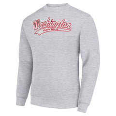 Washington Capitals Starter  Tailsweep City Pullover Sweatshirt - Heather Gray Sweatshirts