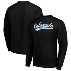 Colorado Avalanche Starter  Tailsweep City Pullover Sweatshirt - Black Sweatshirts