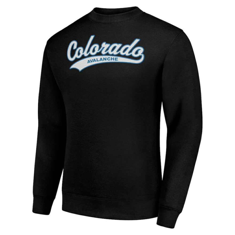 Colorado Avalanche Starter  Tailsweep City Pullover Sweatshirt - Black Sweatshirts