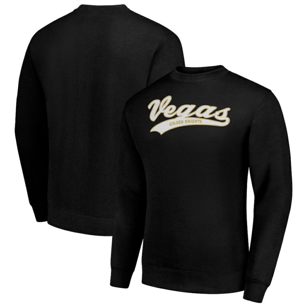 Vegas Golden Knights Starter  Tailsweep City Pullover Sweatshirt - Black Sweatshirts