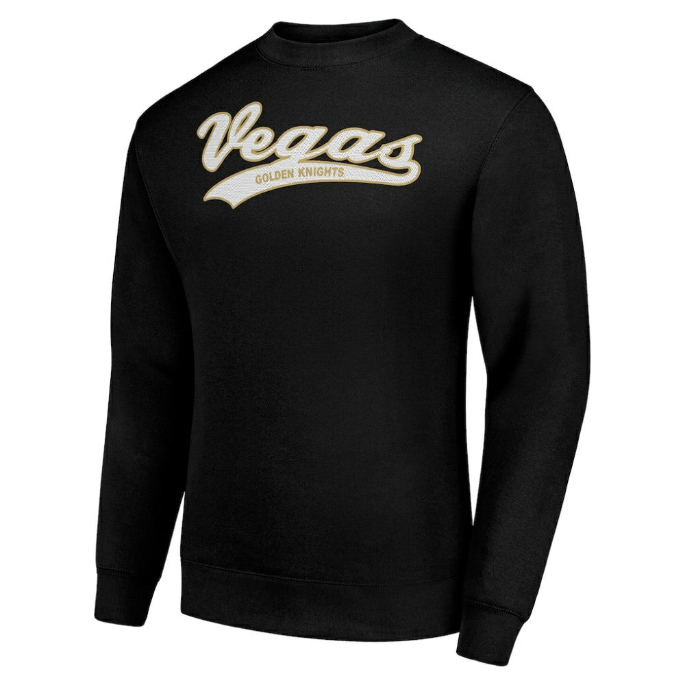 Vegas Golden Knights Starter  Tailsweep City Pullover Sweatshirt - Black Sweatshirts