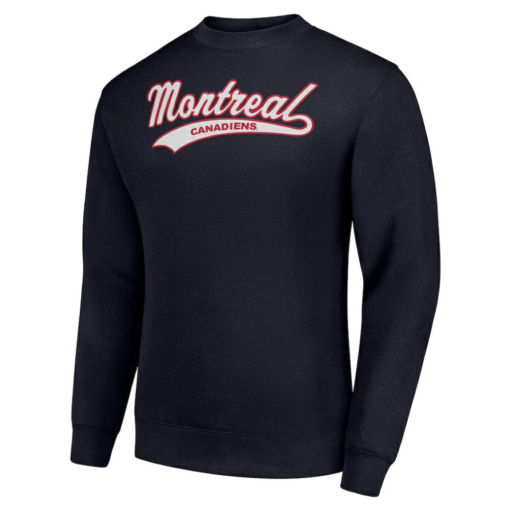 Montreal Canadiens Starter  Tailsweep City Pullover Sweatshirt - Navy Sweatshirts