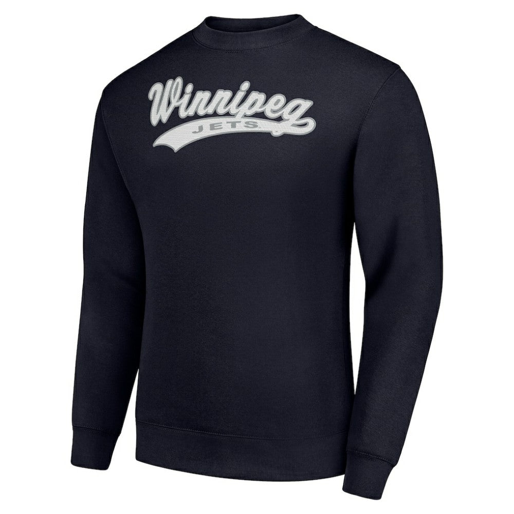 Winnipeg Jets Starter  Tailsweep City Pullover Sweatshirt - Navy Sweatshirts
