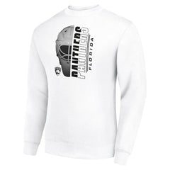 Florida Panthers Starter  Half Helmet Team Logo Pullover Sweatshirt - White Sweatshirts