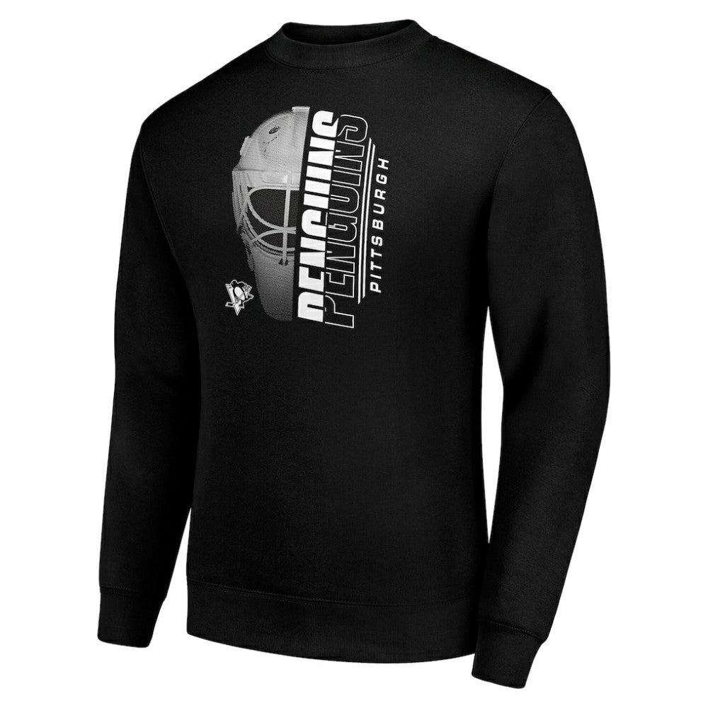 Pittsburgh Penguins Starter  Half Helmet Team Logo Pullover Sweatshirt - Black Sweatshirts