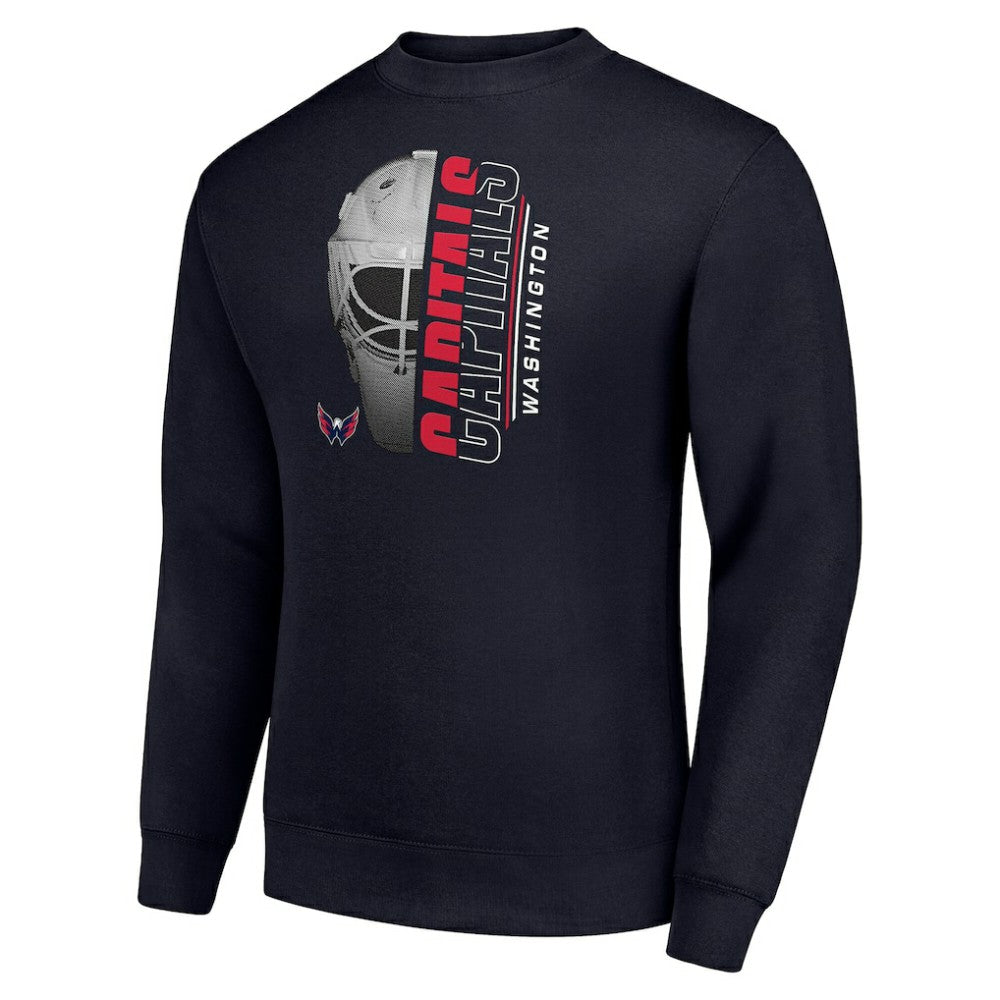 Washington Capitals Starter  Half Helmet Team Logo Pullover Sweatshirt - Navy Sweatshirts