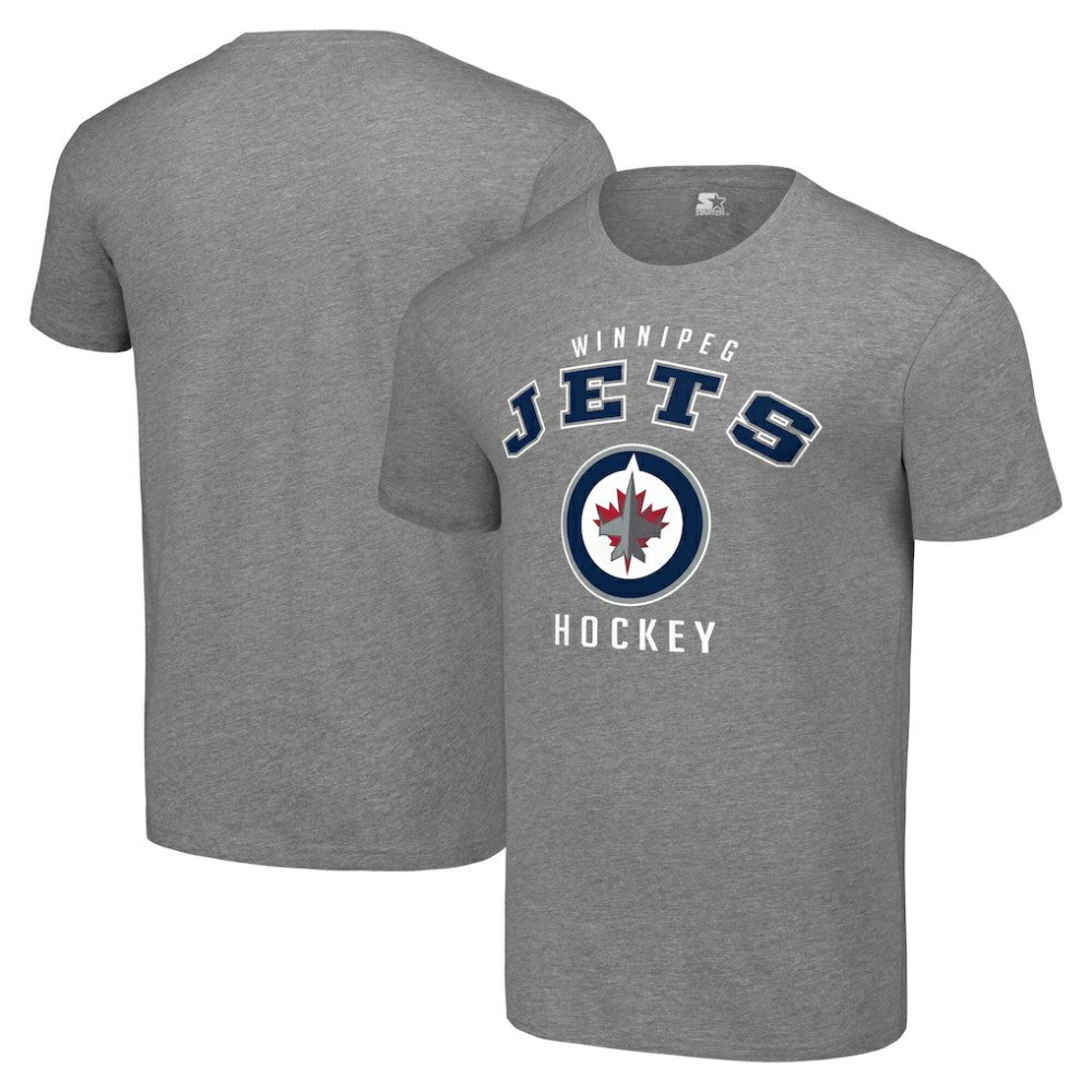 Winnipeg Jets Starter Logo T-Shirt - Heather Gray T-shirts