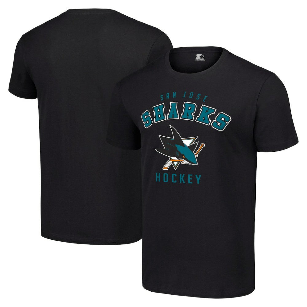 San Jose Sharks Starter Logo T-Shirt - Black T-shirts