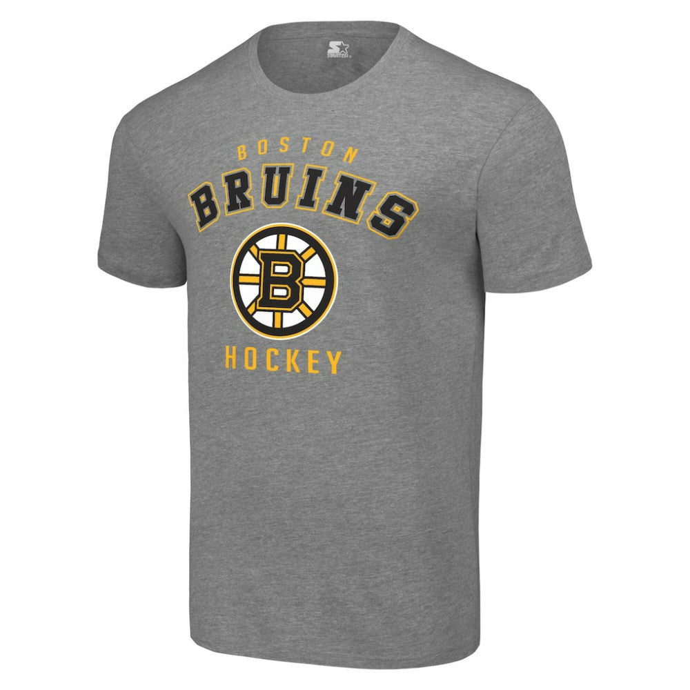 Boston Bruins Starter Logo T-Shirt - Heather Gray T-shirts