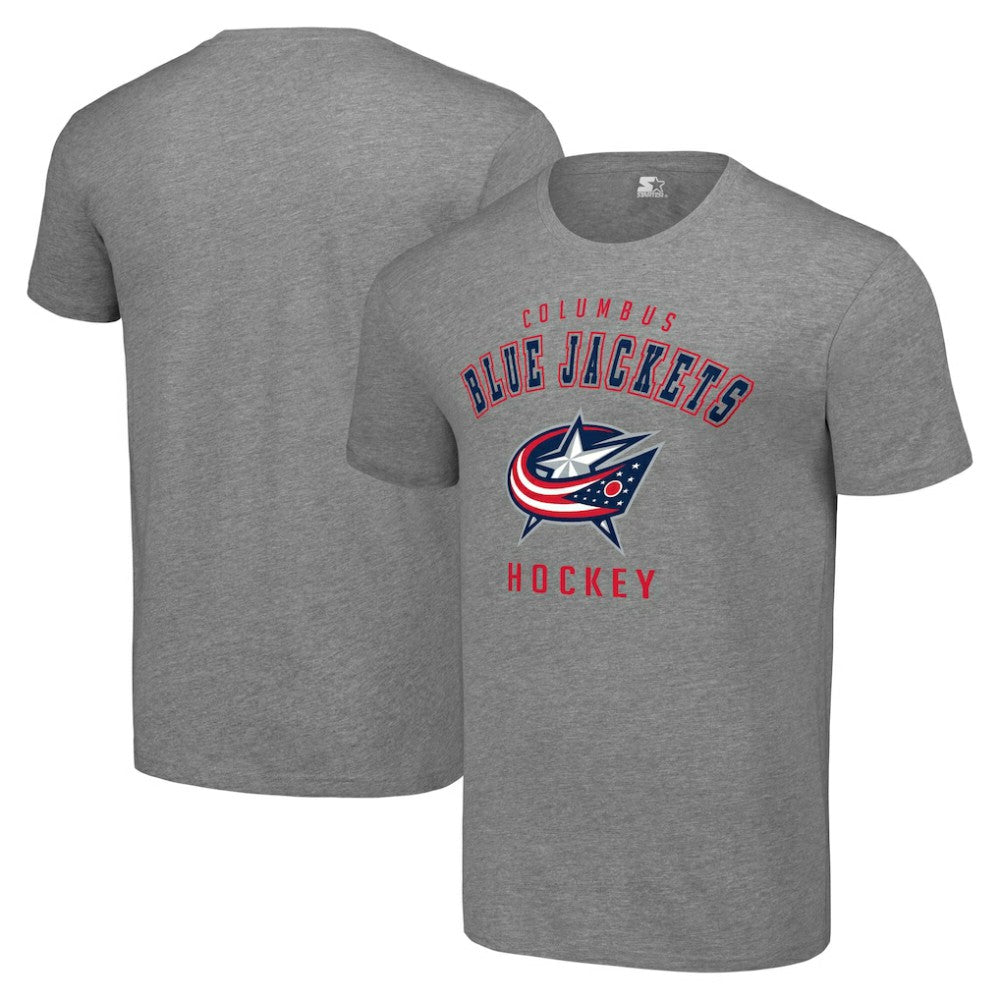 Columbus Blue Jackets Starter Logo T-Shirt - Heather Gray T-shirts