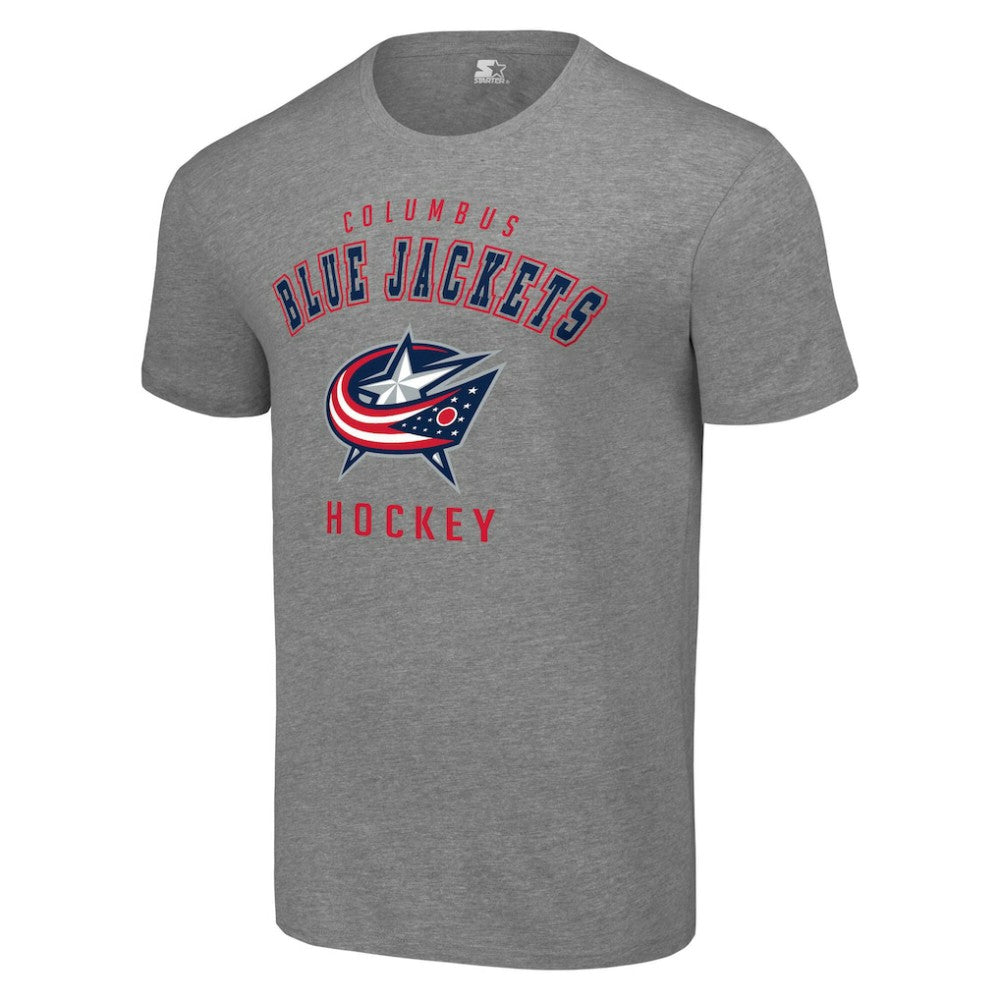 Columbus Blue Jackets Starter Logo T-Shirt - Heather Gray T-shirts