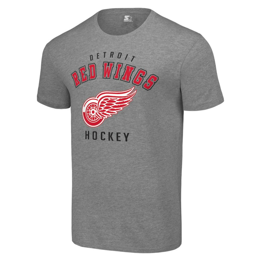 Detroit Red Wings Starter Logo T-Shirt - Heather Gray T-shirts