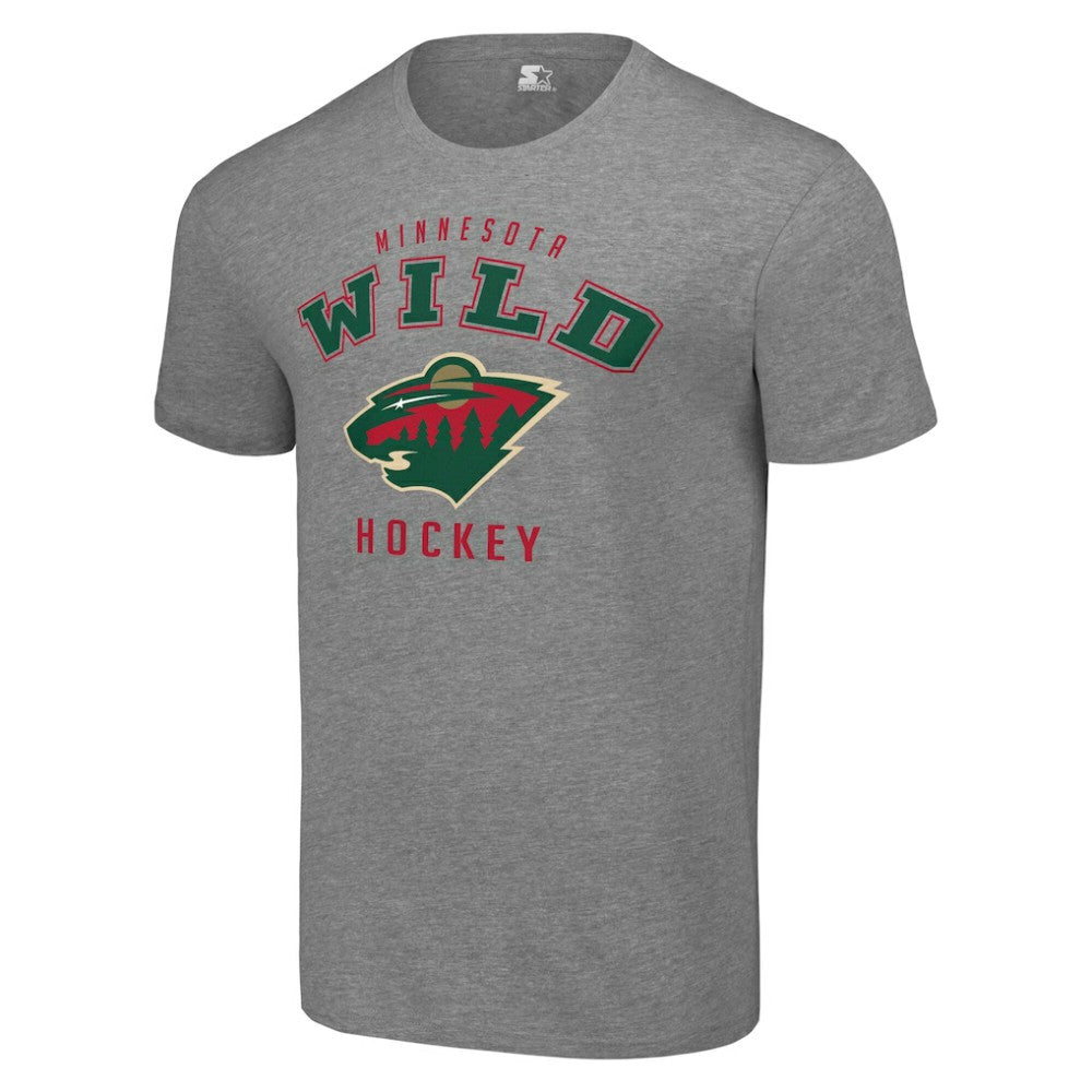 Minnesota Wild Starter Logo T-Shirt - Heather Gray T-shirts