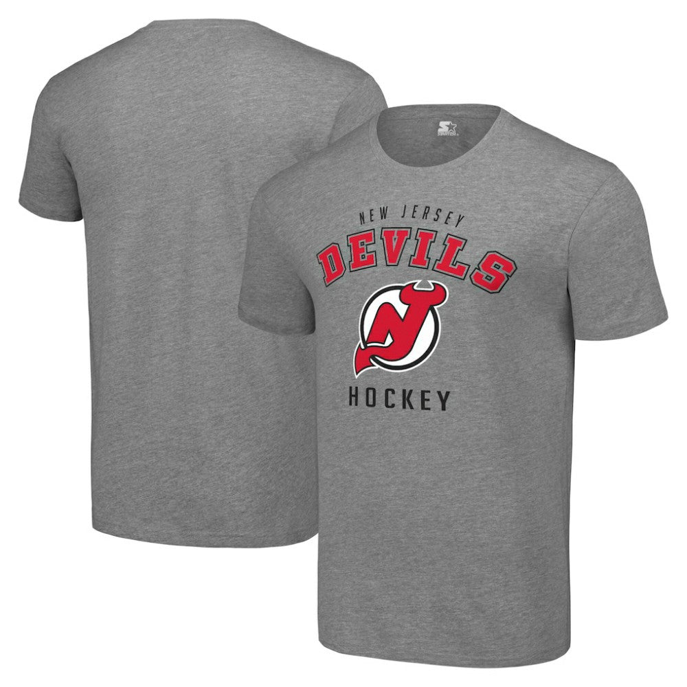 New Jersey Devils Starter Logo T-Shirt - Heather Gray T-shirts