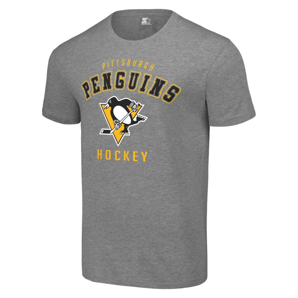 Pittsburgh Penguins Starter Logo T-Shirt - Heather Gray T-shirts