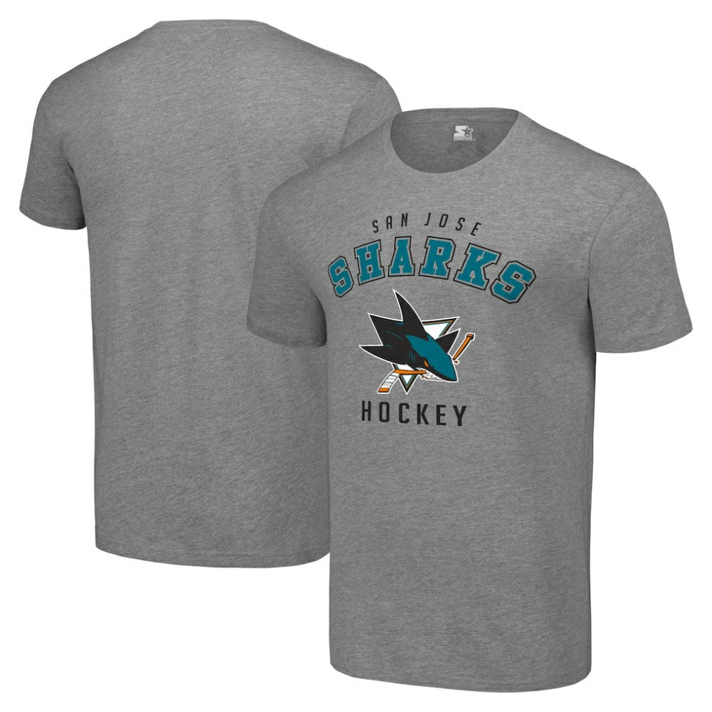 San Jose Sharks Starter Logo T-Shirt - Heather Gray T-shirts
