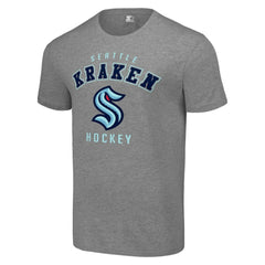 Seattle Kraken Starter Logo T-Shirt - Heather Gray T-shirts
