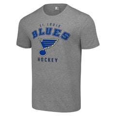 St. Louis Blues Starter Logo T-Shirt - Heather Gray T-shirts