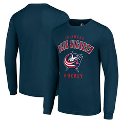 Columbus Blue Jackets Starter Logo Long Sleeve T-Shirt - Navy T-shirts