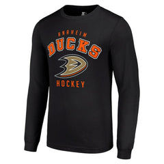 Anaheim Ducks Starter Logo Long Sleeve T-Shirt - Black T-shirts