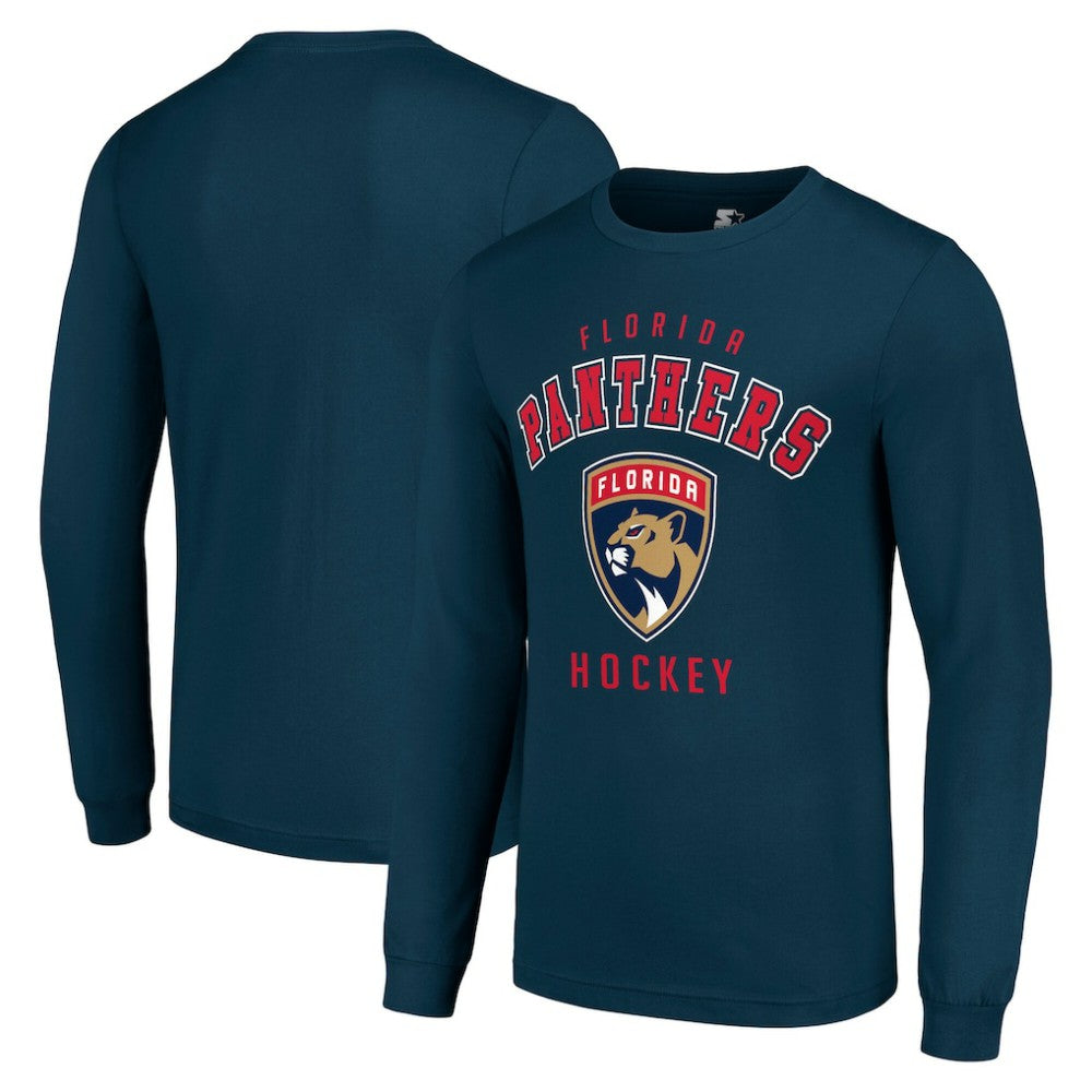 Florida Panthers Starter Logo Long Sleeve T-Shirt - Navy T-shirts