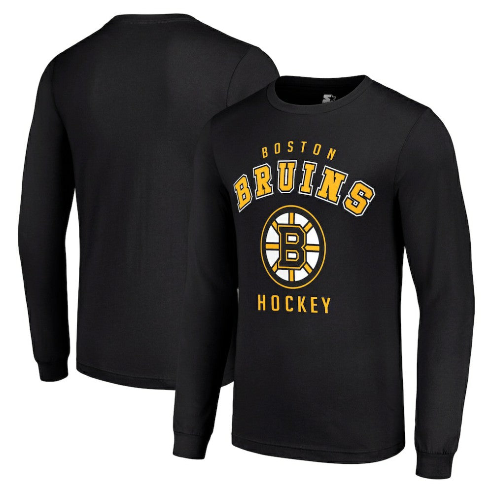 Boston Bruins Starter Logo Long Sleeve T-Shirt - Black T-shirts